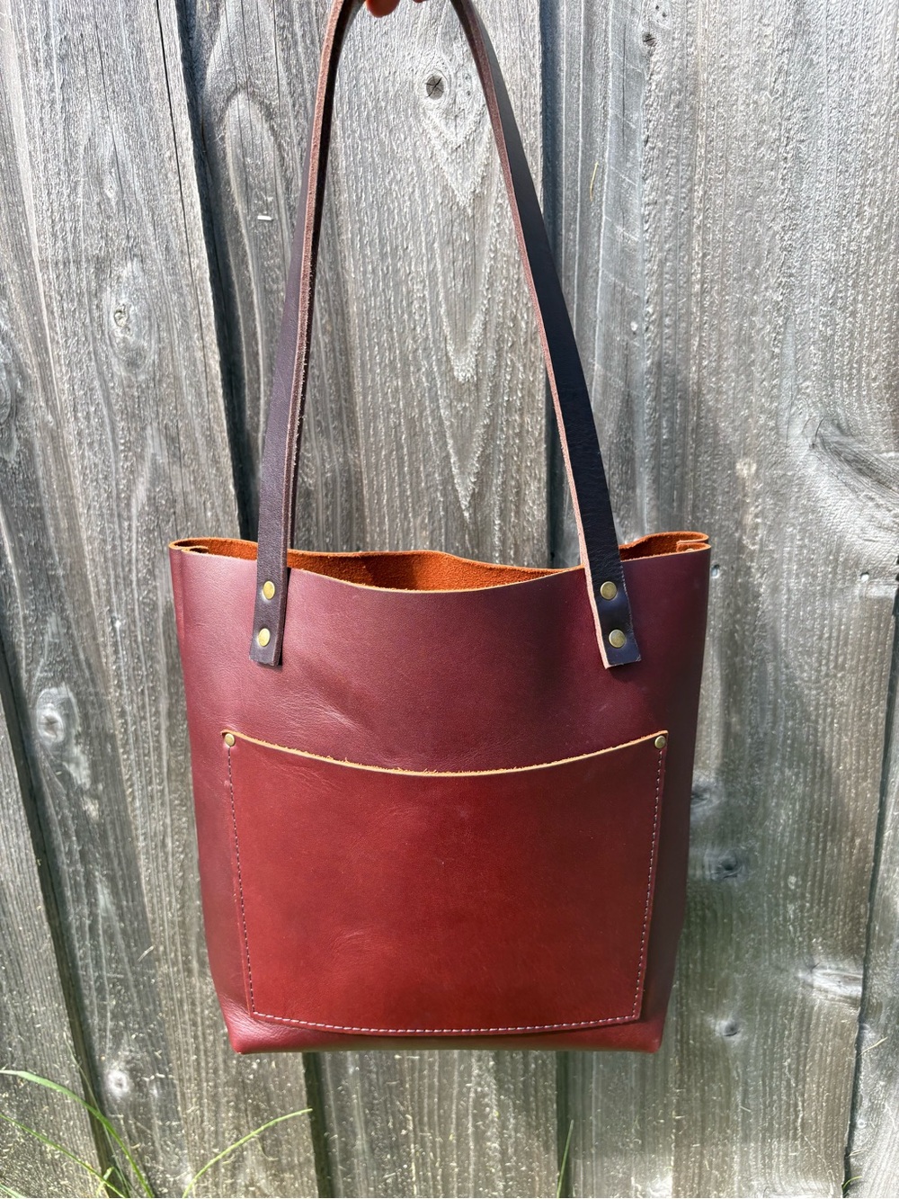 Portland Leather Tote Bag in Cognac Almost Perfect